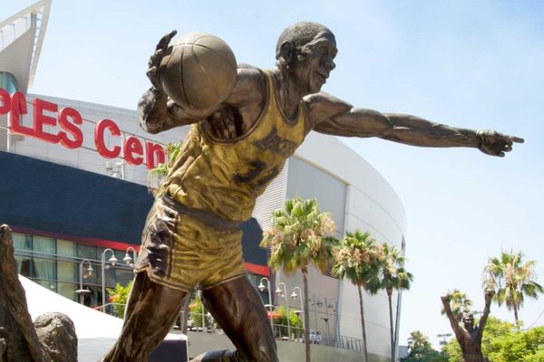 Statue of Magic Johnson at Staples Center